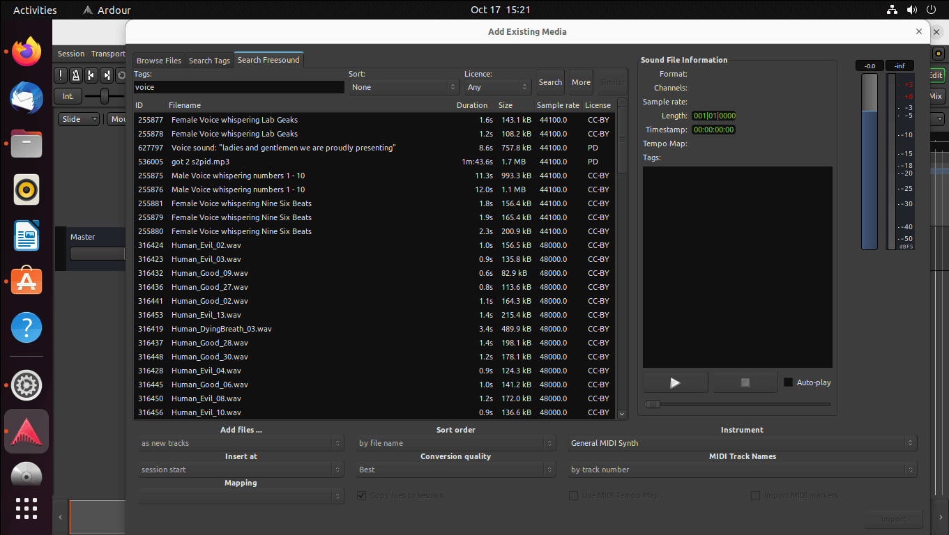 ardour 7.0 freesound integration