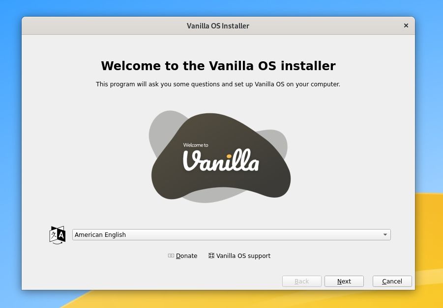 vanilla os installer