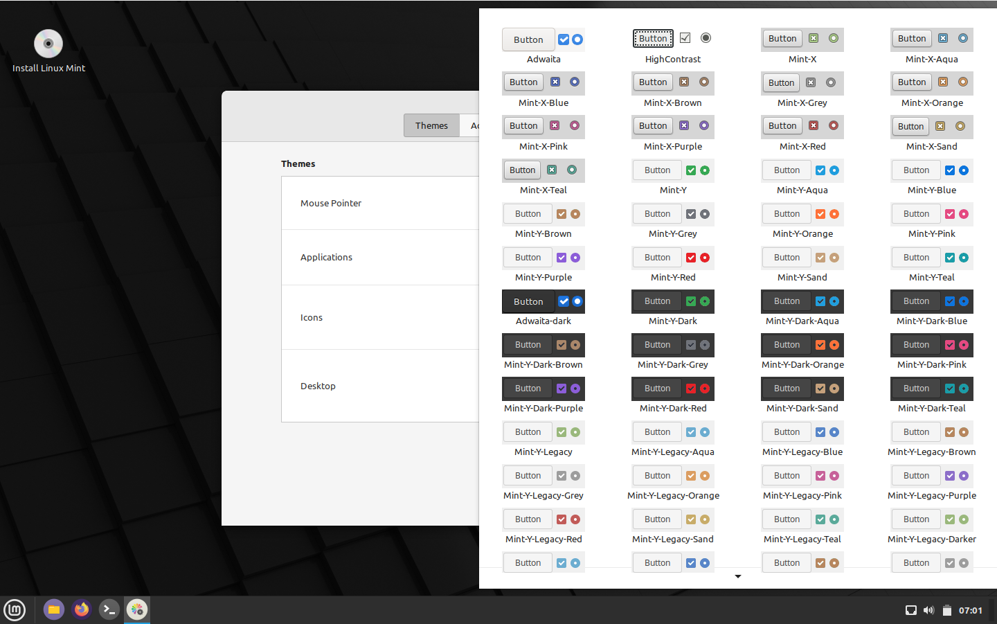 Linux Mint Themes and Icons beyond the default