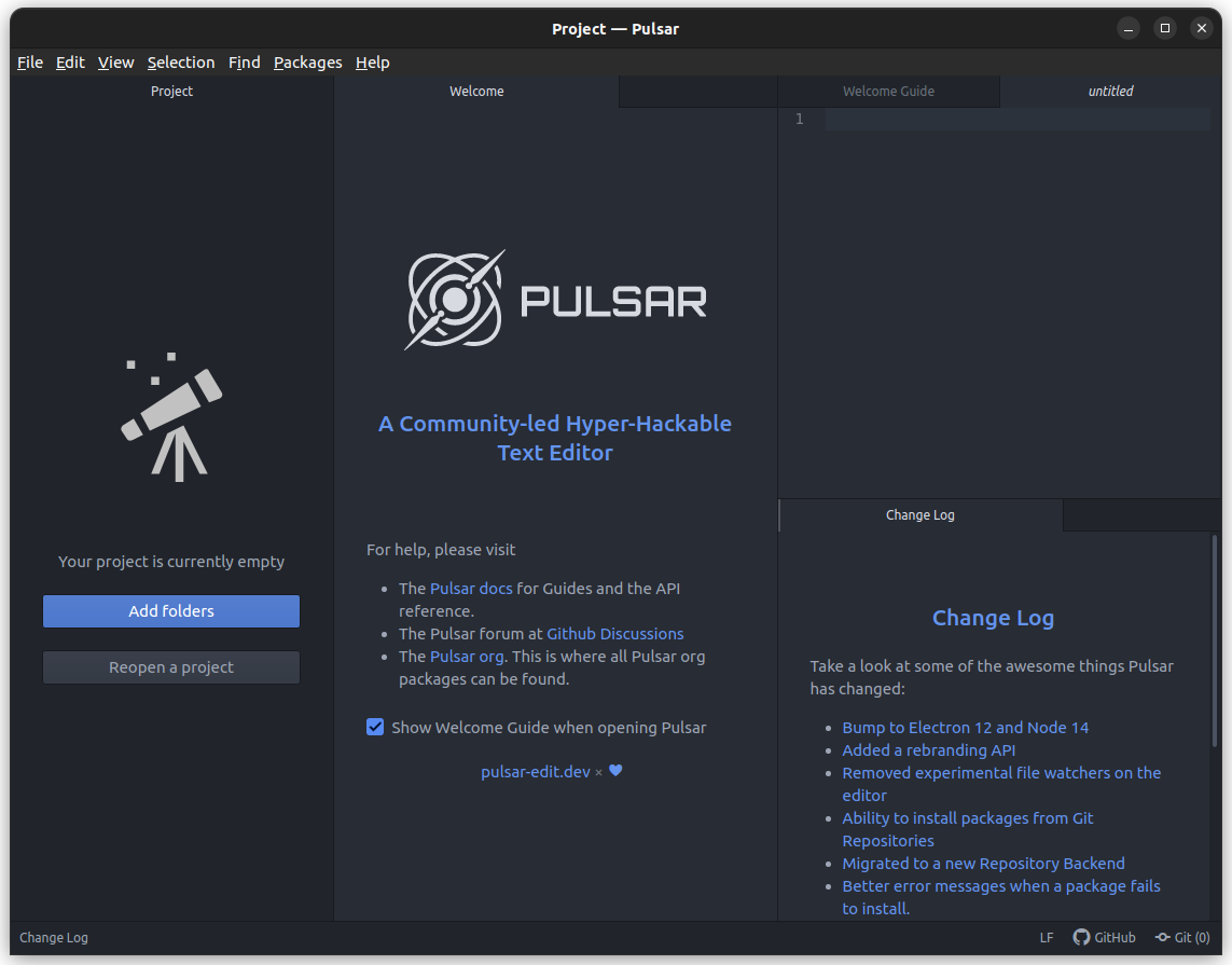 pulsar editor