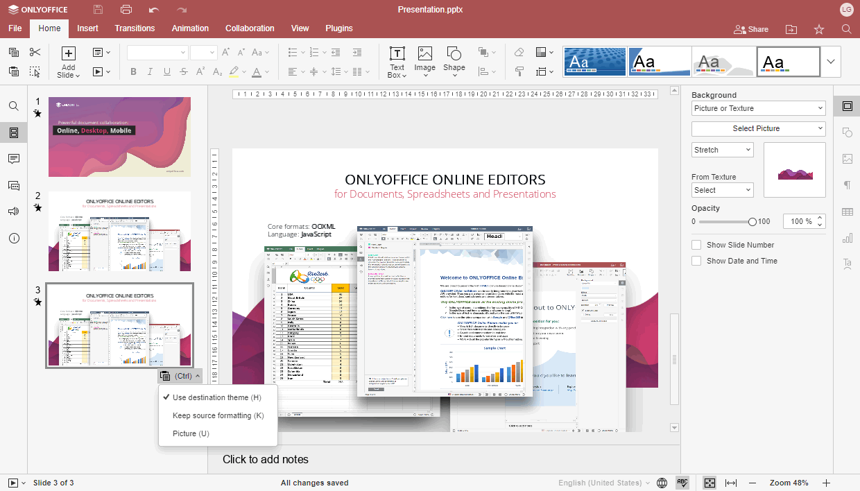 onlyoffice 7.3 new presentation features