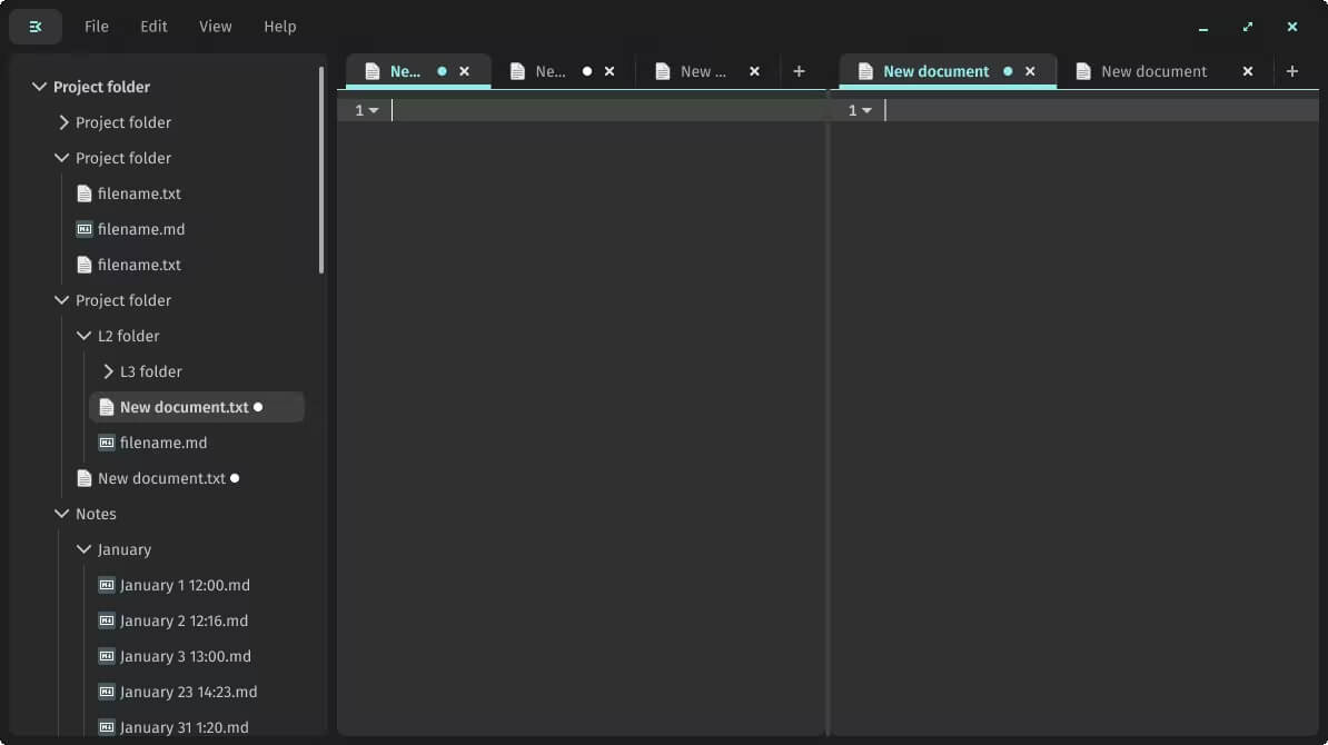 an early look at the upcoming cosmic text editor
