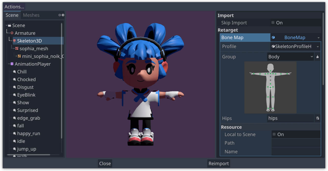 a screenshot of the improved animation editor on godot 4.0