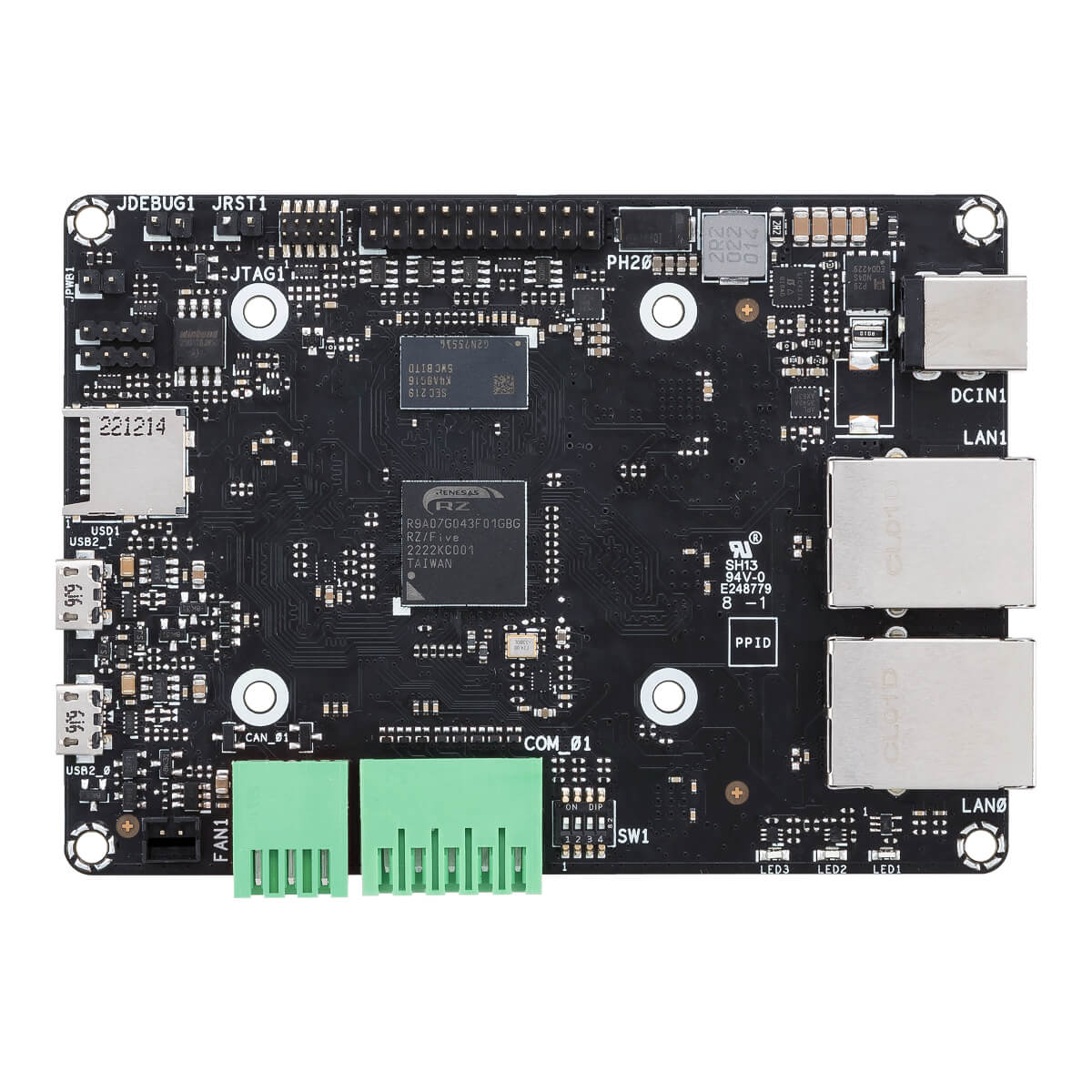a top view of the asus iot tinker v board