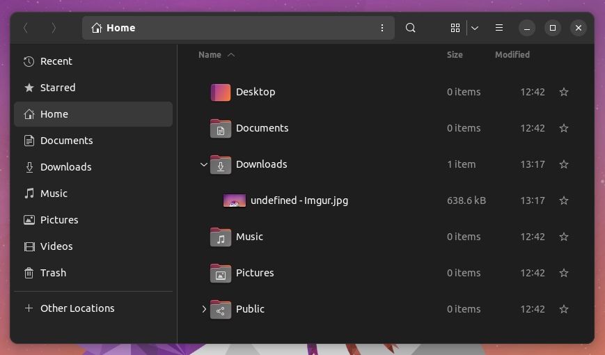 ubuntu 23.04 nautilus expandable folder view