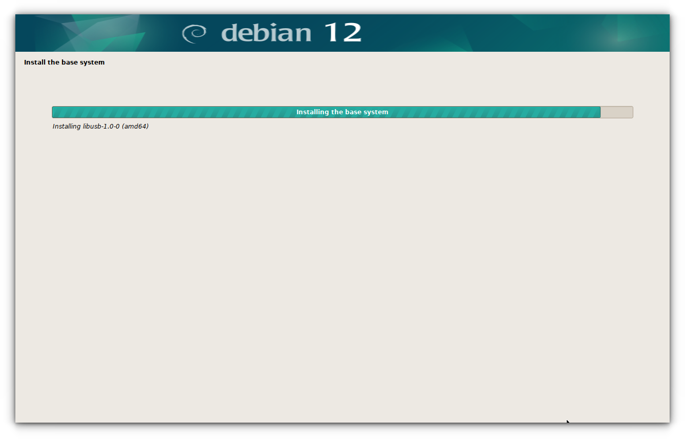 a screenshot of the updated installer on debian 12