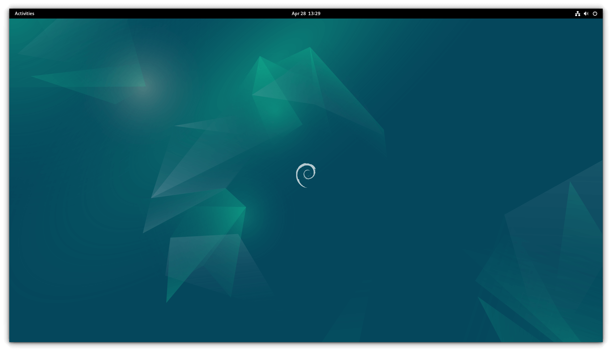 a screenshot of the new wallpaper on debian 12