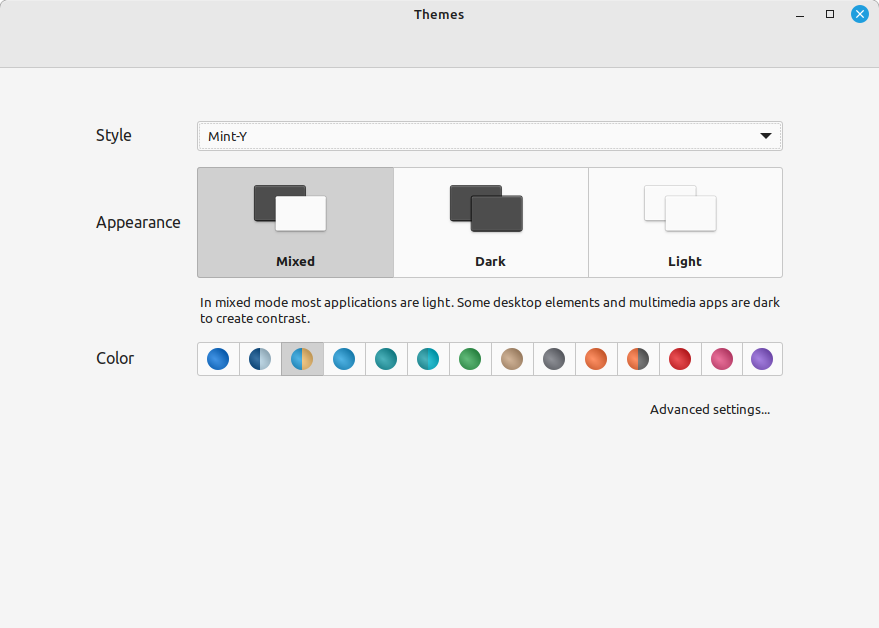 styles in linux mint