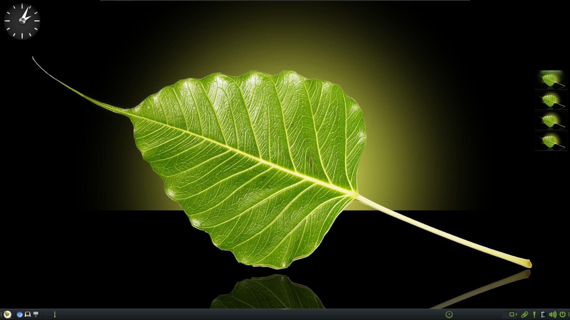 a screenshot of the desktop on bodhi linux 7.0