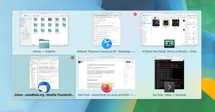 kde plasma 6 task switcher with thumbnail and icons