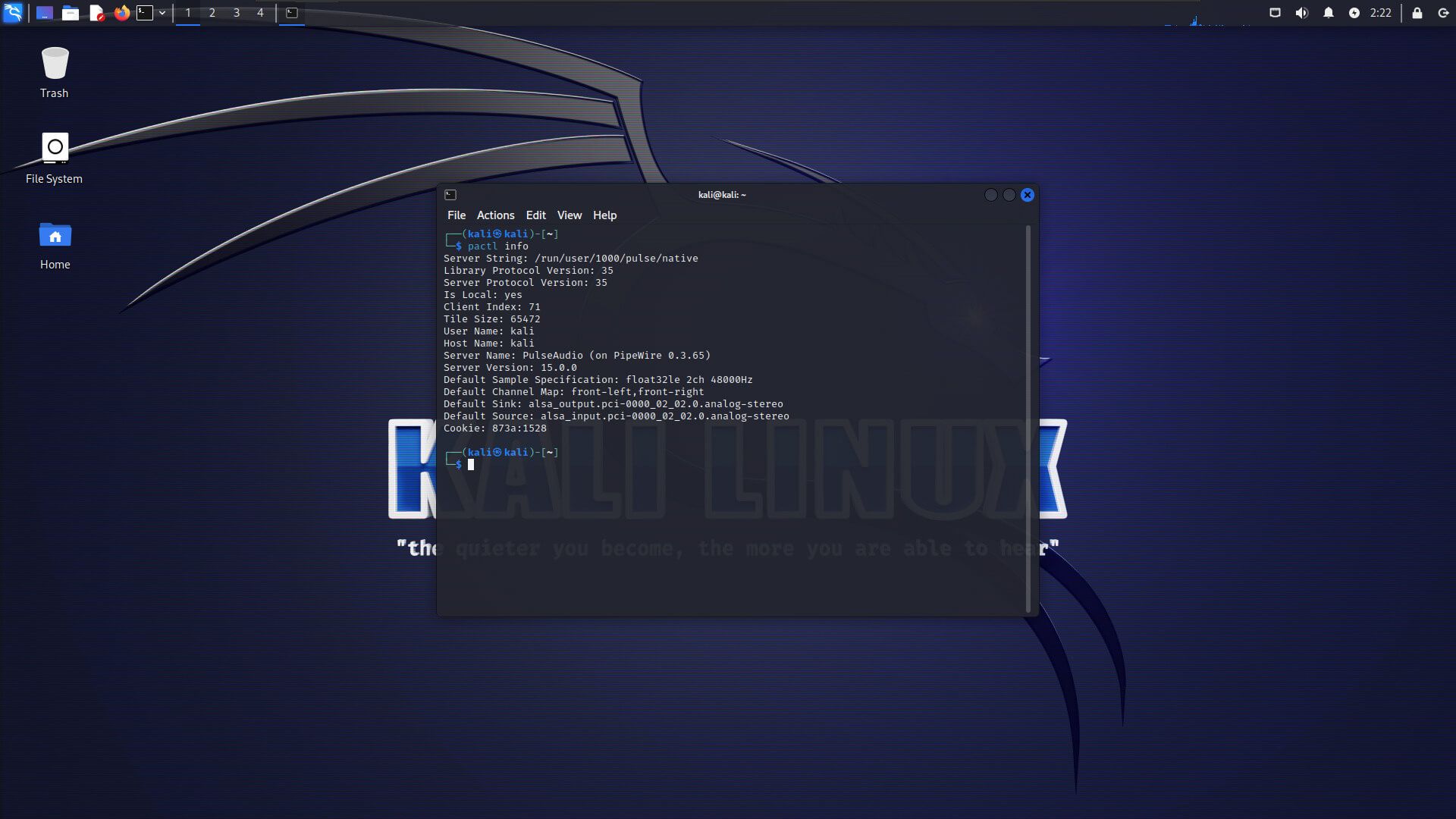 kali linux screenshots