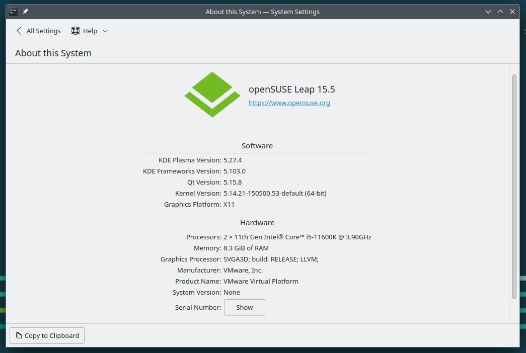 opensuse 15.5 kde