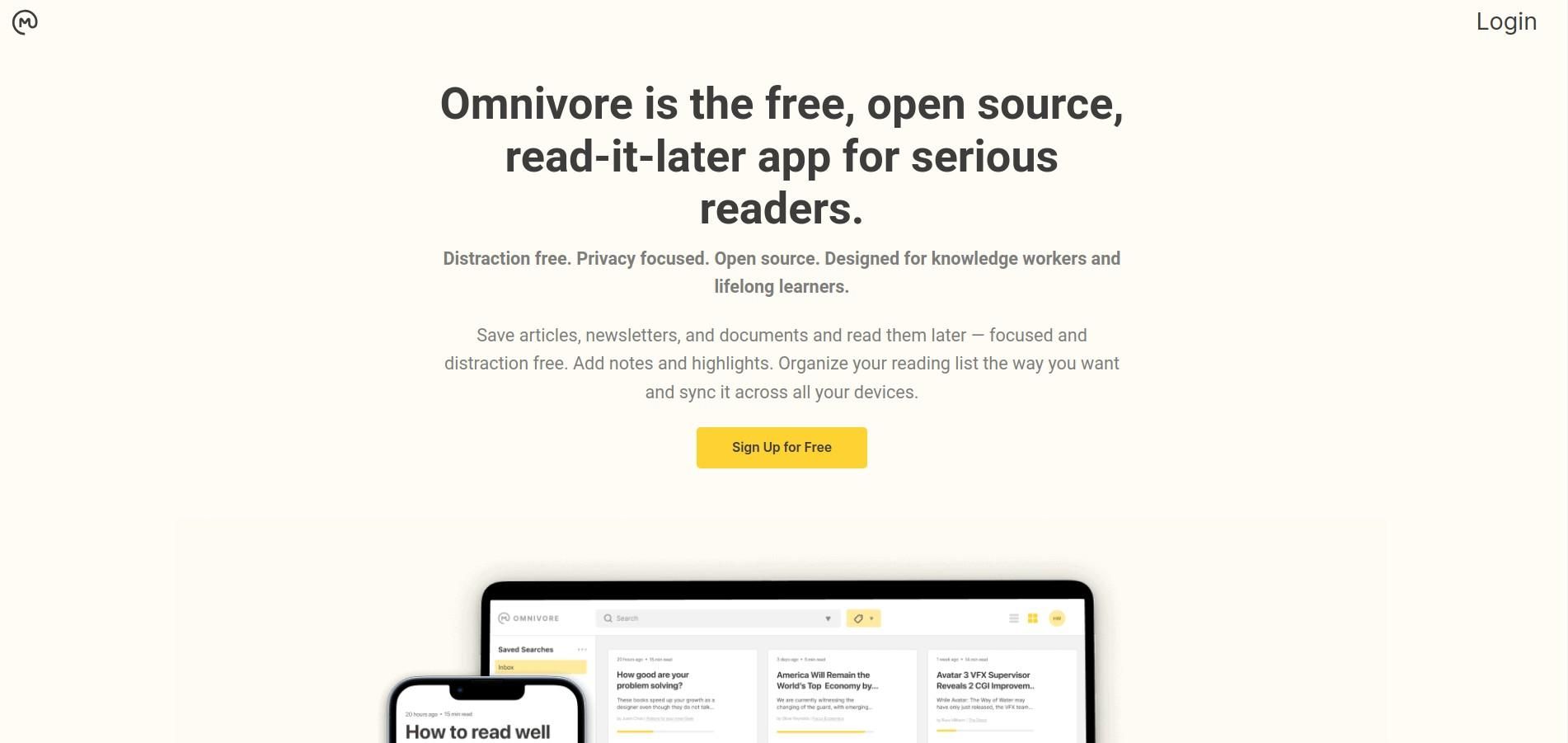 Omnivore An Open Source Read it Later App Like Pocket
