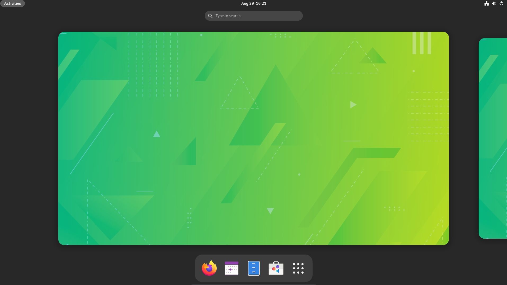 gnome 45 homescreen