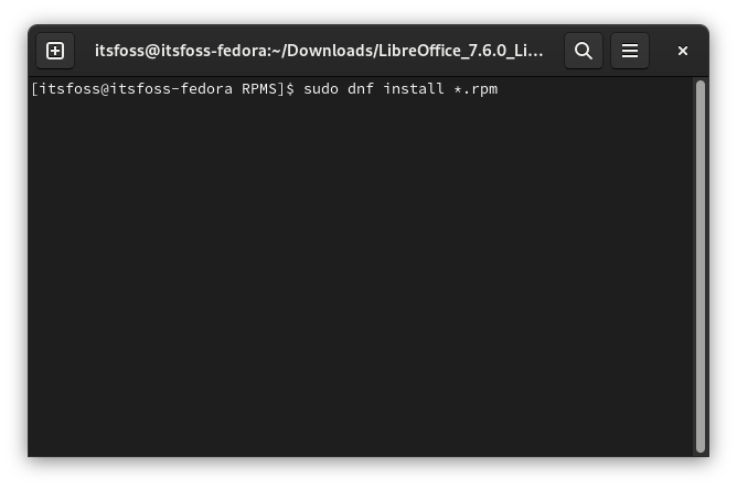 libreoffice rpm install