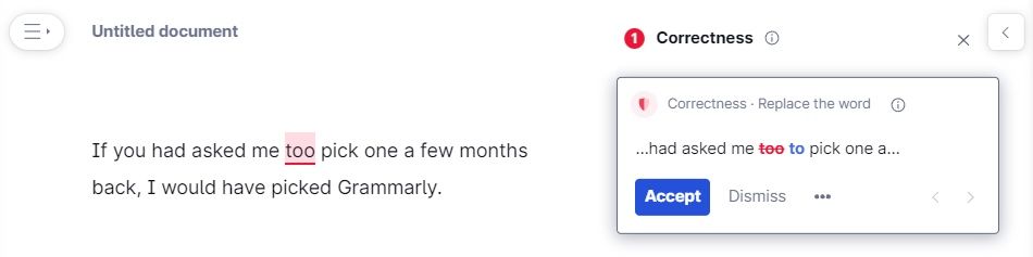grammarly screenshot