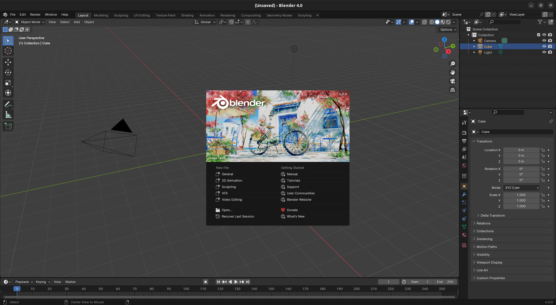 a screenshot of blender 4.0