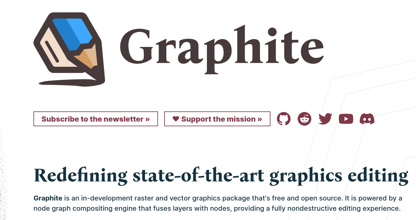 a screenshot of graphite web banner