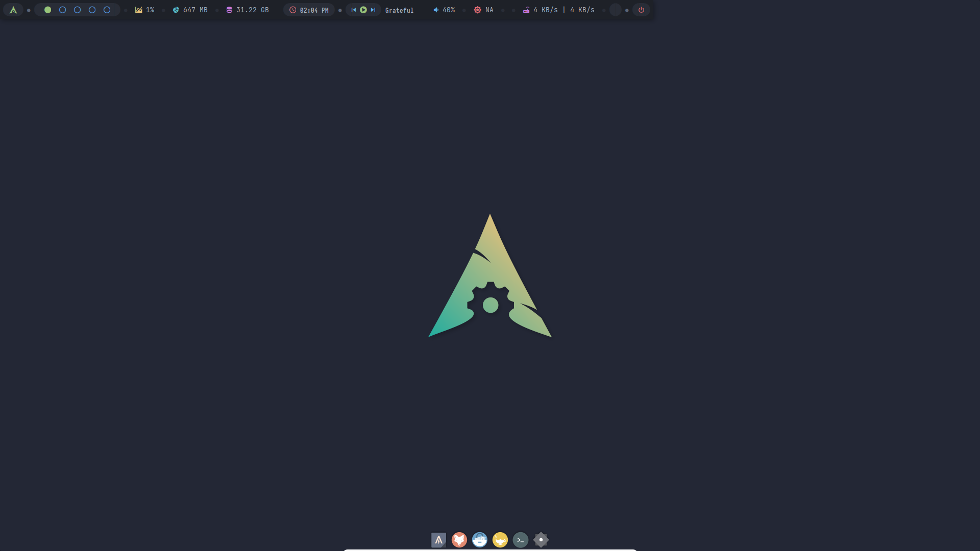 a screenshot of archcraft desktop screen
