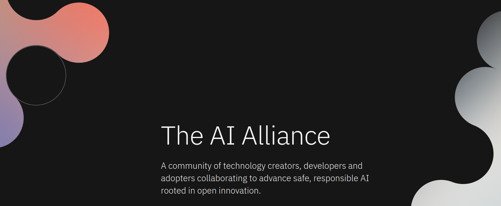 a screenshot of the ai alliance homepage