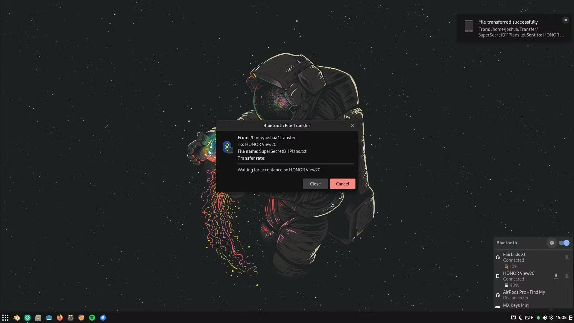 a screenshot of budgie 10.9 desktop