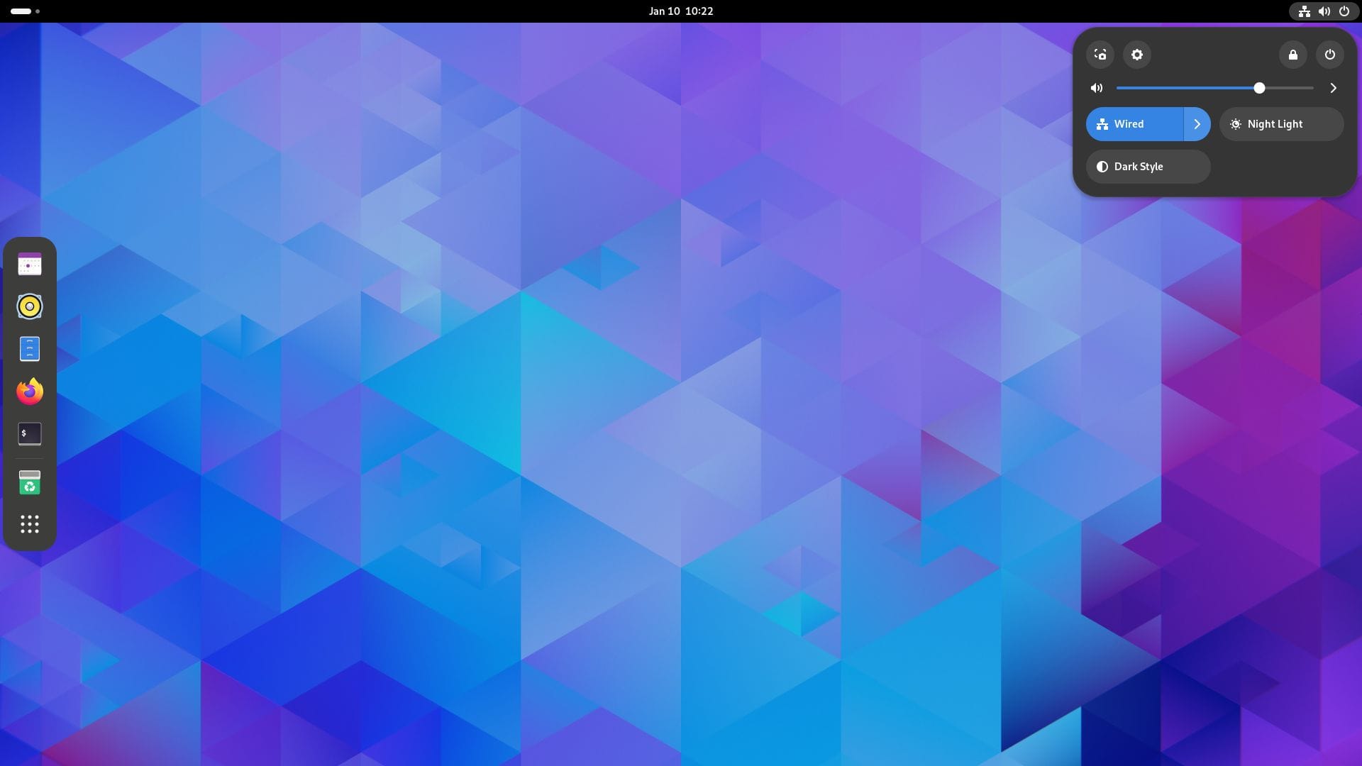 a screenshot of parch linux gnome desktop