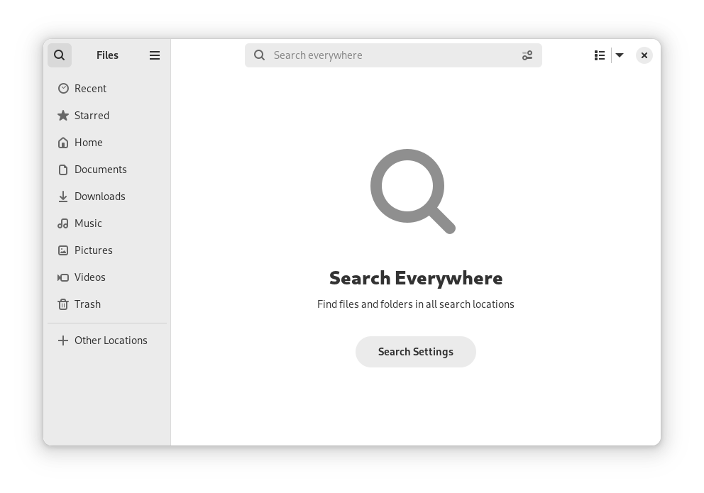 gnome 46 global search button screenshot