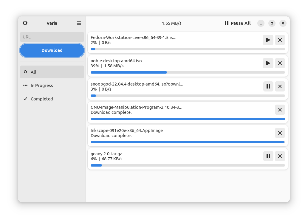 Varia: A Sleek Open-Source Download Manager With Browser Extensions