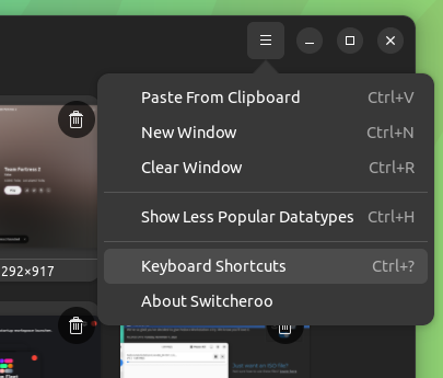 a screenshot of switcheroo preferences menu