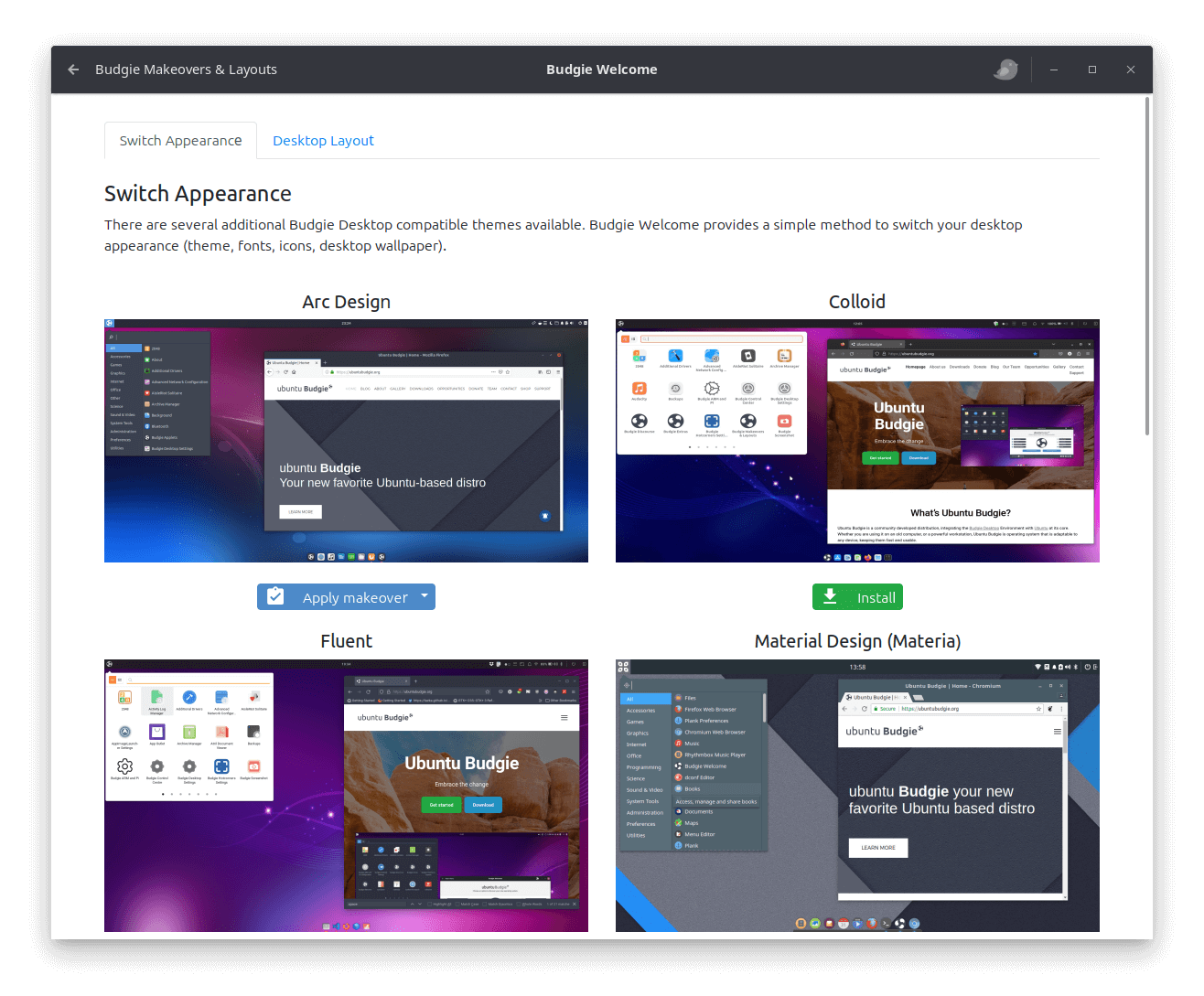 a screenshot of ubuntu budgie 24.04 lts themes