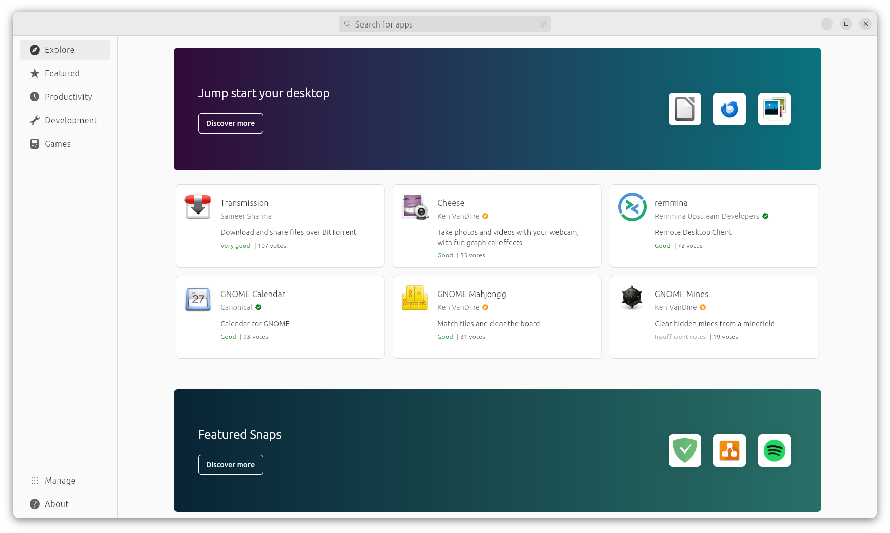 a screenshot of the flutter-based app store on ubuntu 24.04 lts