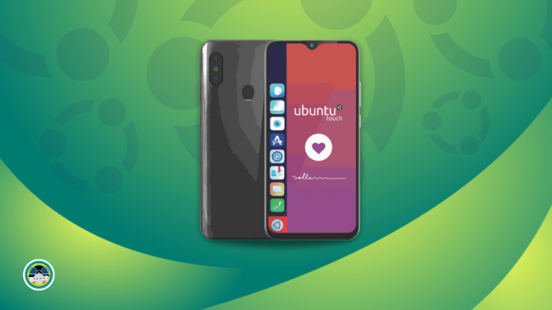 an illustration showing an old build of ubuntu touch