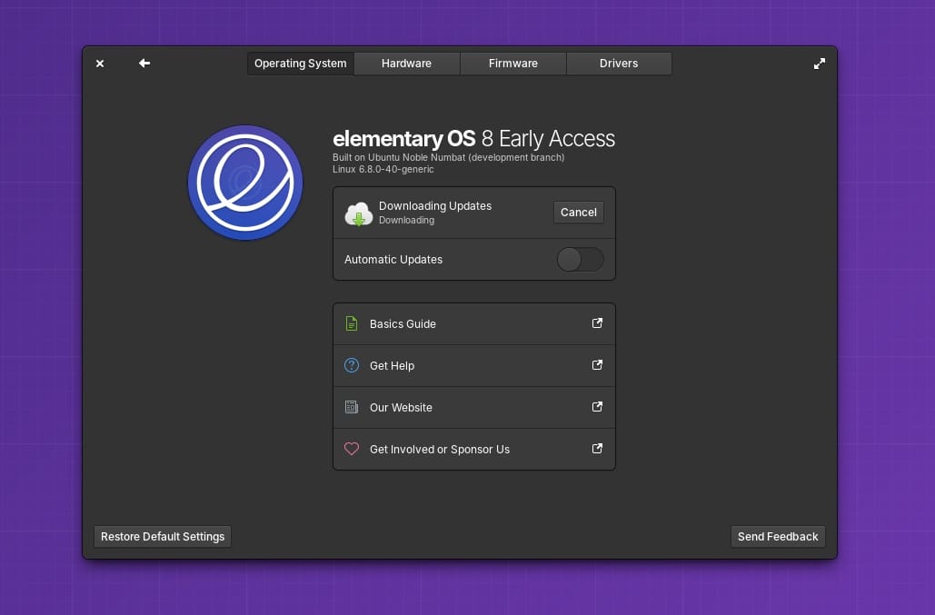 elementary os 8 early access updates