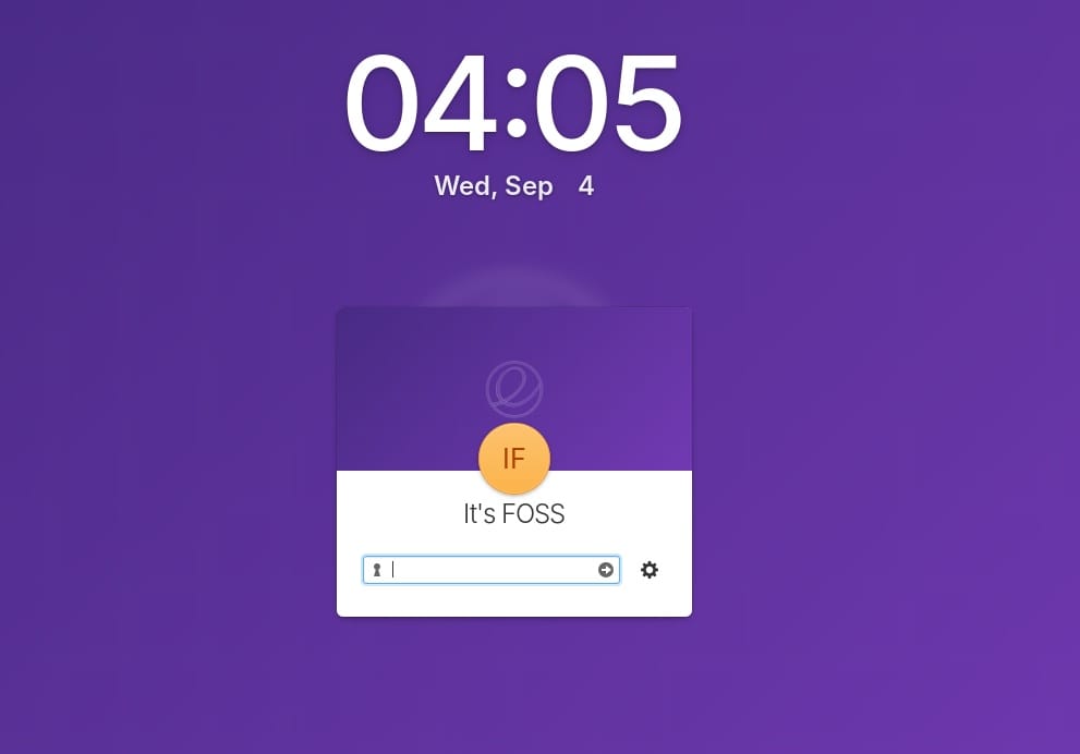 elementary os 8 lockscreen early access