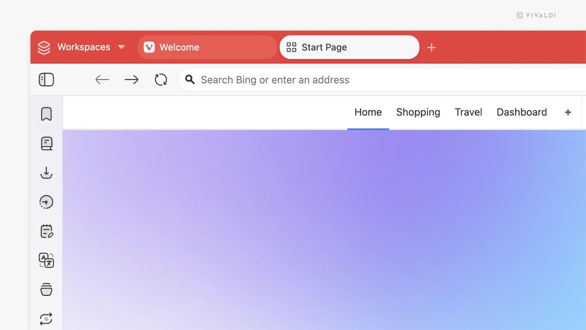 a screenshot of vivaldi 7.0 redesigned interface