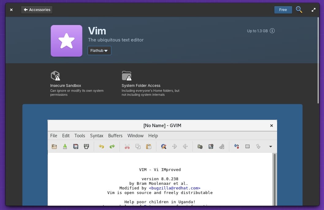 elementary os 8 vim