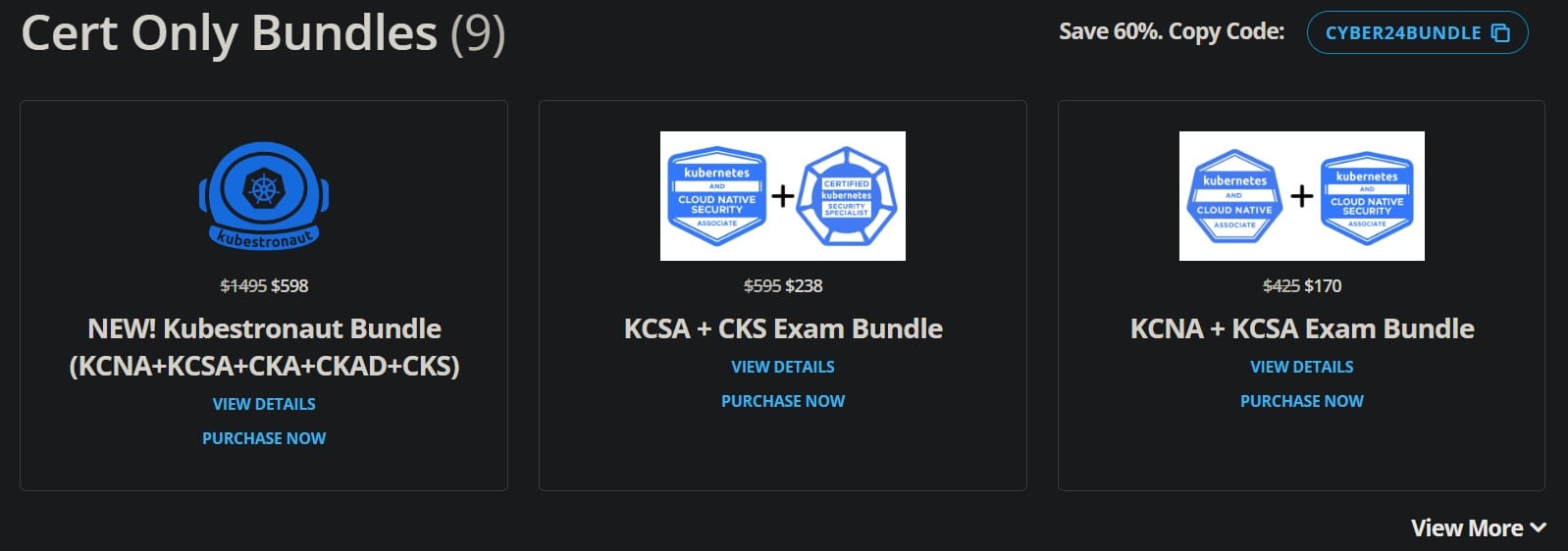 certification only bundles