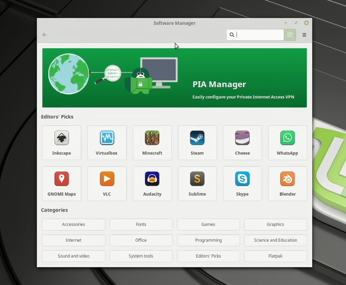 linux mint 19 software manager