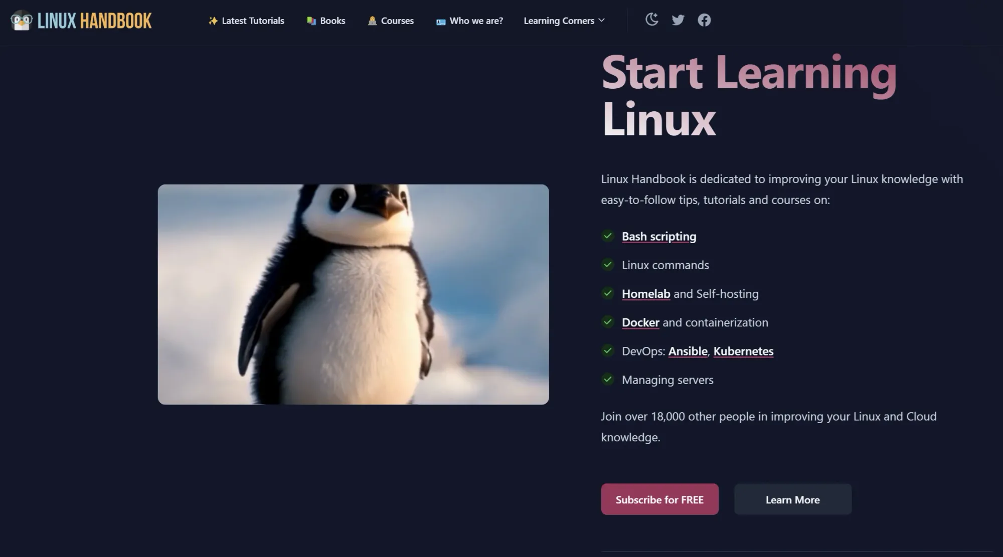 Linux Handbook homepage