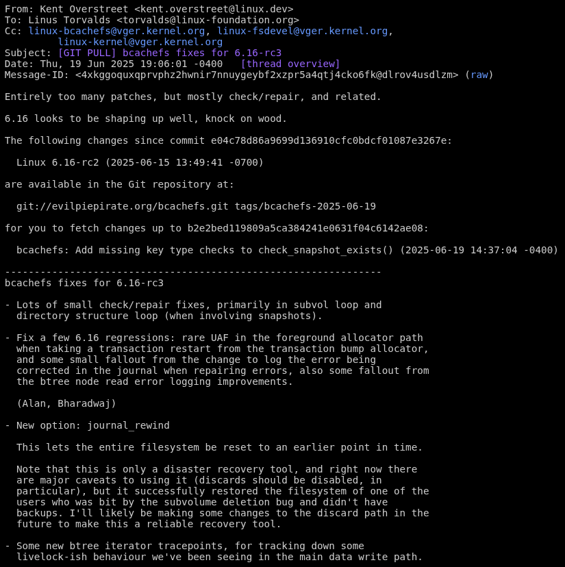 New Linux Kernel Drama: Torvalds Drops Bcachefs Support After Clash