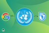 google logo, un logo, cryptpad logo with three lines and a arrow between them
