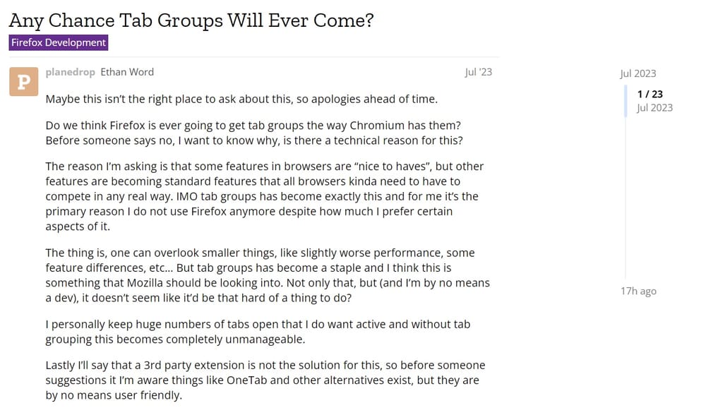 Finally Mozilla Firefox Is Bringing In Tab Grouping Feature Finally Mozilla Firefox Is Bringing In Tab Grouping Feature