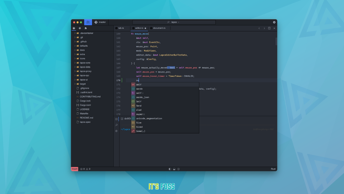 Lapce is a Fast, Lightweight Open-Source Code Editor in Making