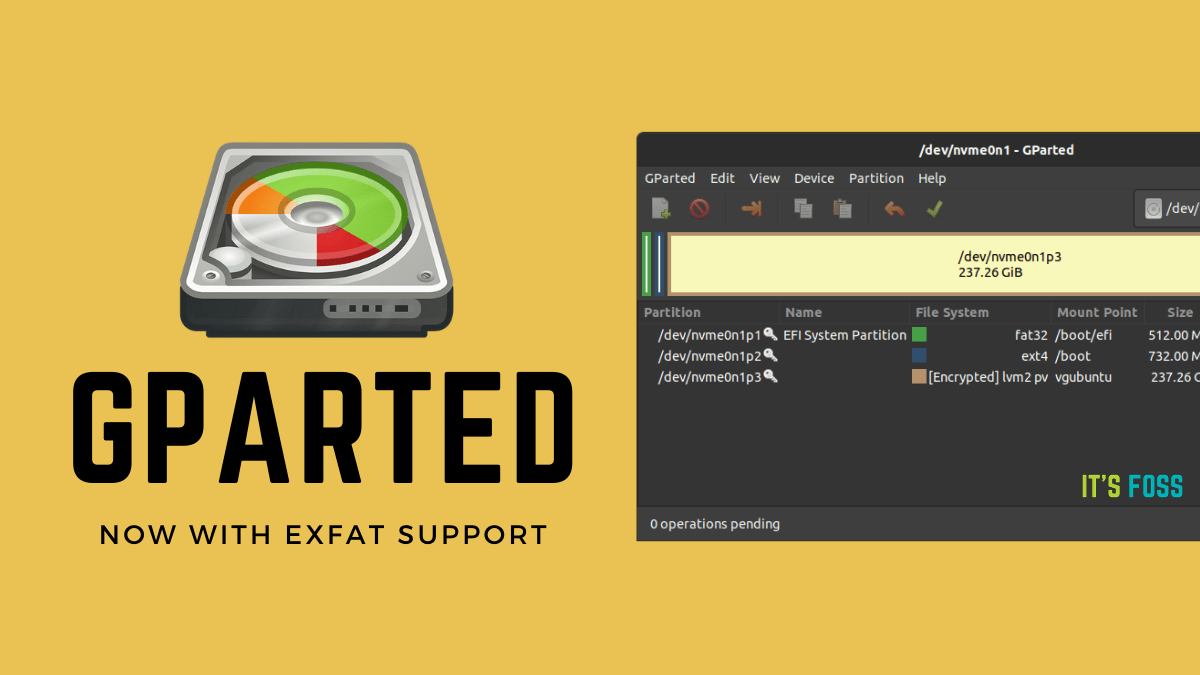 Popular Linux Partition Manager GParted Releases Version 1.2 With exFAT Support