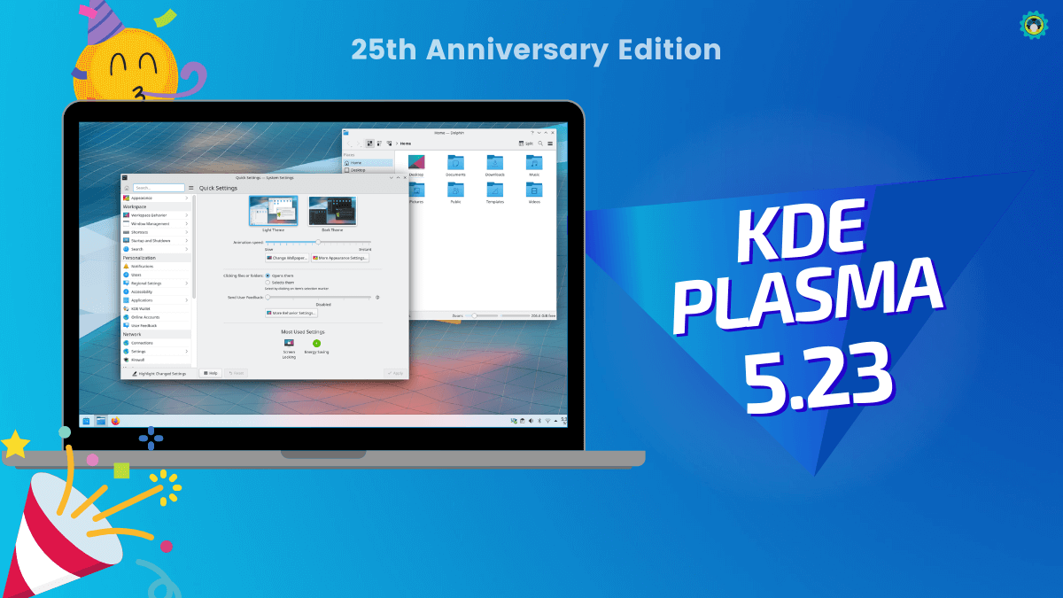 KDE Plasma 5.23 Release Marks its 25th Anniversary With Exciting Improvements
