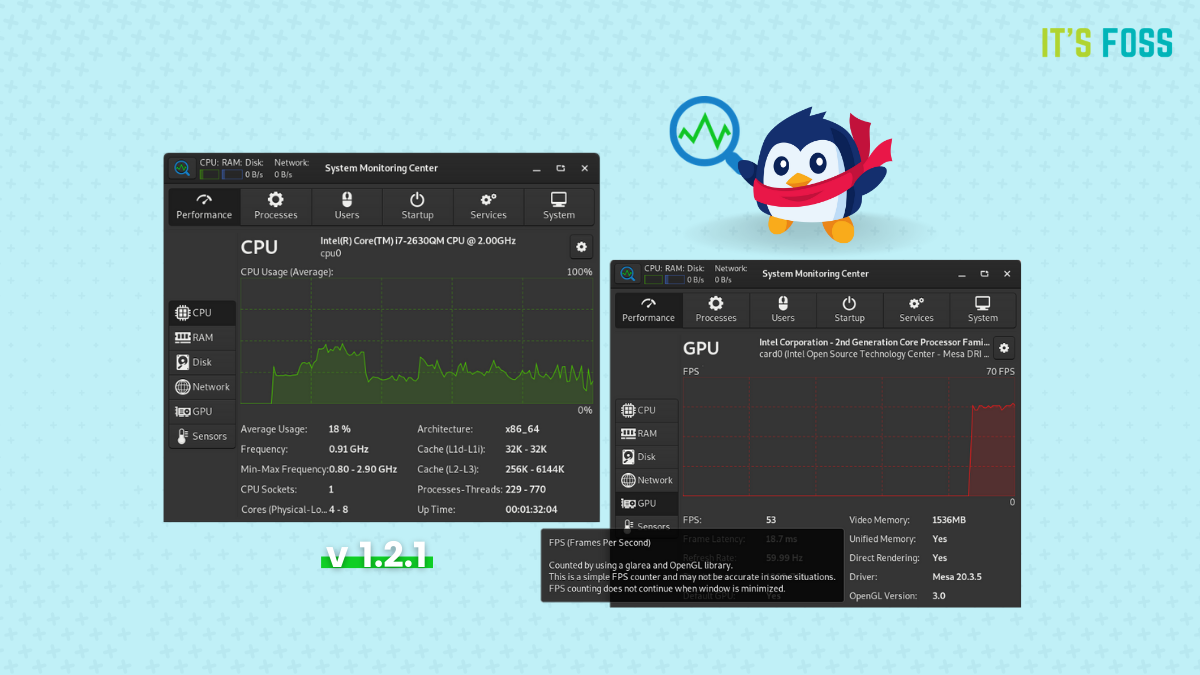 System Monitoring Center v1.2.1 Releases With GUI Tweaks, Reduced CPU Load, and ARM Support