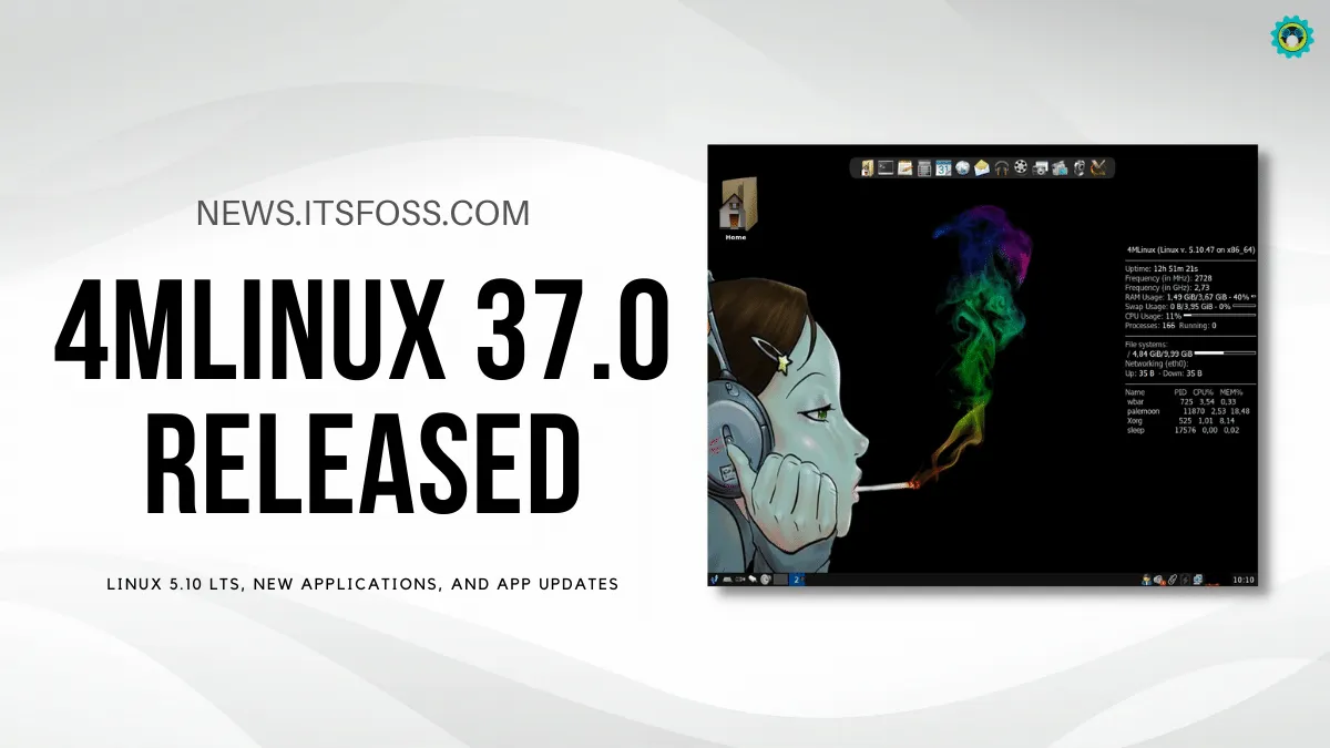 4MLinux 37.0 Release Packs in Linux Kernel 5.10 LTS and New Applications