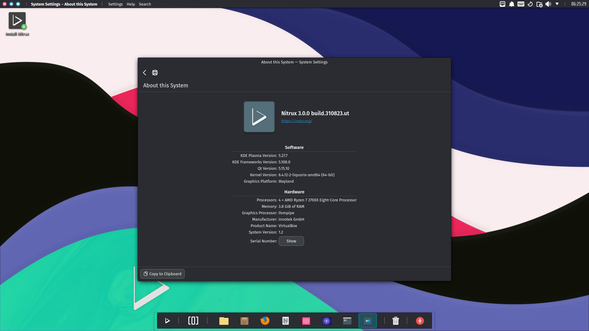 Linux 6.2. Nitrux Linux. Nitrux 2.8.0. Планировщик заданий kde Plasma 5. Linux 6.4.