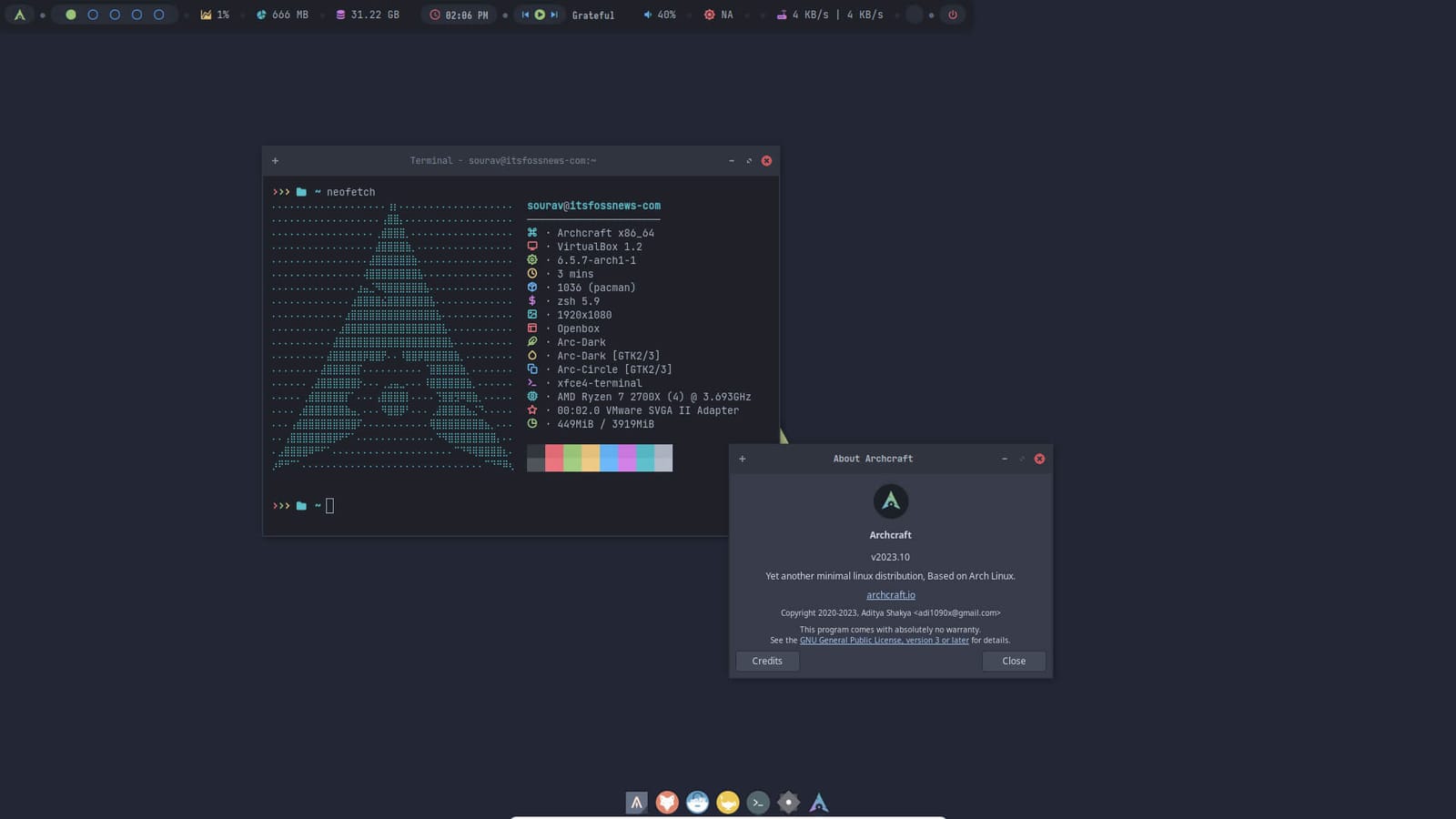Archcraft: A Customized Lightweight Linux Distro Experience