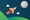 the vlc logo is seen flying towards the moon